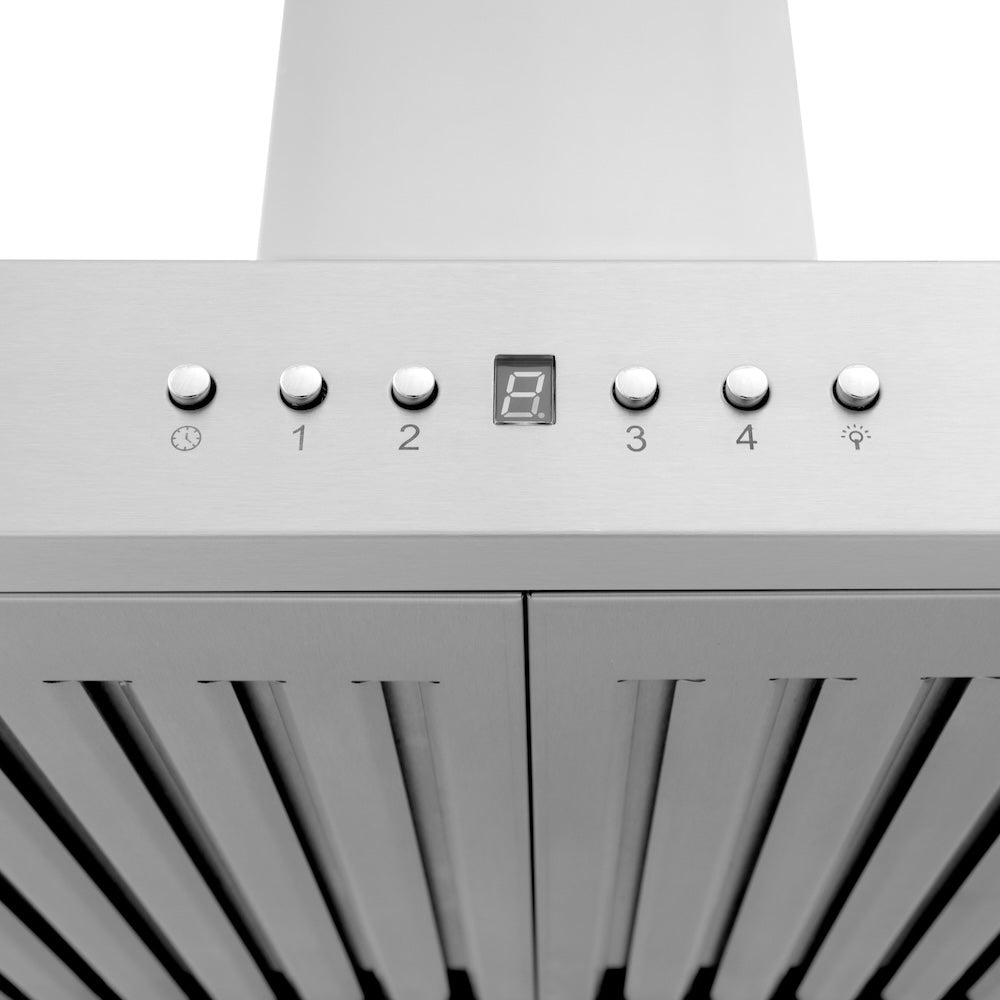 48 In. Crownsound™ Ducted Vent Wall Mount Range Hood In Stainless Steel With Built-in Bluetooth Speakers KL3CRNBT48