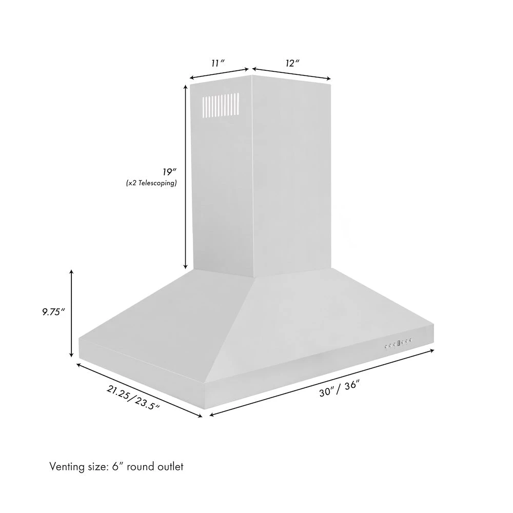 30 in. Convertible Island Mount Range Hood KL3I30