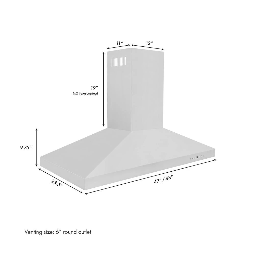 48 in. Convertible Island Mount Range Hood KL3I48