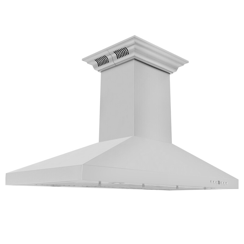 48" CrownSound‚ Ducted Vent Island Mount Range Hood with Built-in Bluetooth Speakers - 48 Inch KL3ICRNBT48