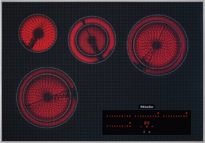 Electric cooktop with direct selection plus including timer for maximum user convenience. KM5840240V