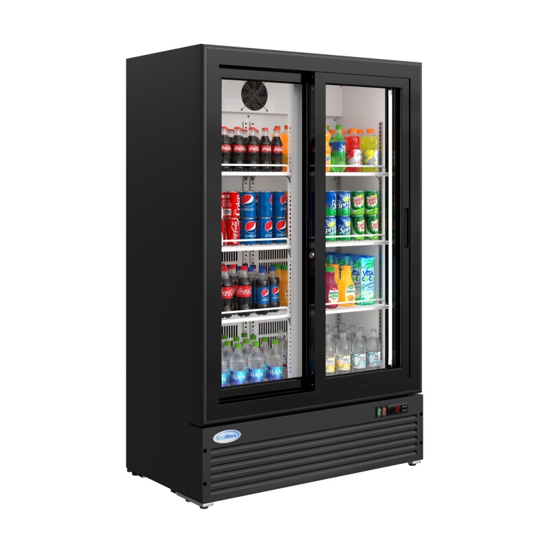 35 in. 10 Cu. Ft. Low Height - Aisle End Retail Display Merchandiser Refrigerator in Black KMAEM210CSL, product image 2 of 13