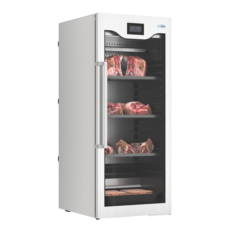 27.5 in. Commercial Dry Ager Refrigerator for Meat Featuring Hanging Rack with Hooks, Charcoal Filter, and Antimicrobial Lining, 17 Cu. Ft KMAGER17