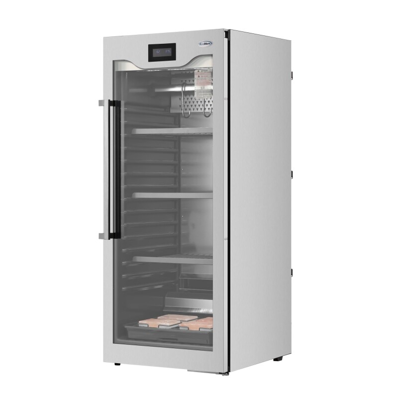 27.5 in. Commercial Dry Ager Refrigerator for Meat Featuring Hanging Rack with Hooks, Charcoal Filter, and Antimicrobial Lining, 17 Cu. Ft KMAGER17