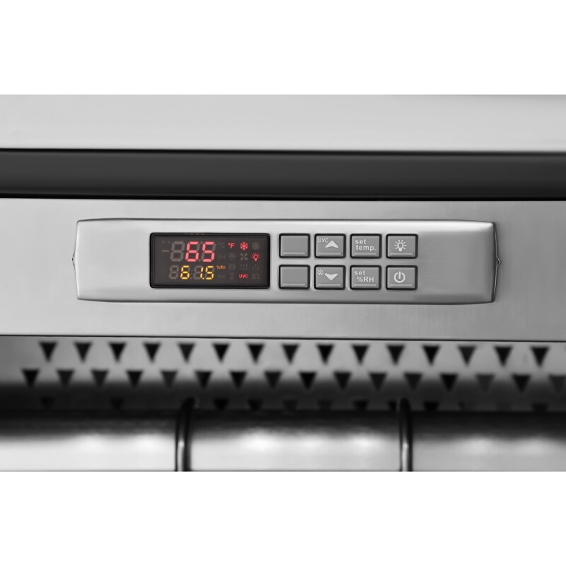 27.5 in. Commercial Dry Ager Refrigerator for Meat Featuring Hanging Rack with Hooks, Charcoal Filter, and Antimicrobial Lining, 17 Cu. Ft KMAGER17