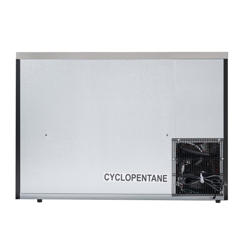 47 in. Commercial Two Glass Door Back Bar Cooler Refrigerator with Side Condenser and Compressor, LED Lighting, 11 Cu. Ft Capacity in Black KMBC2GDSCBK