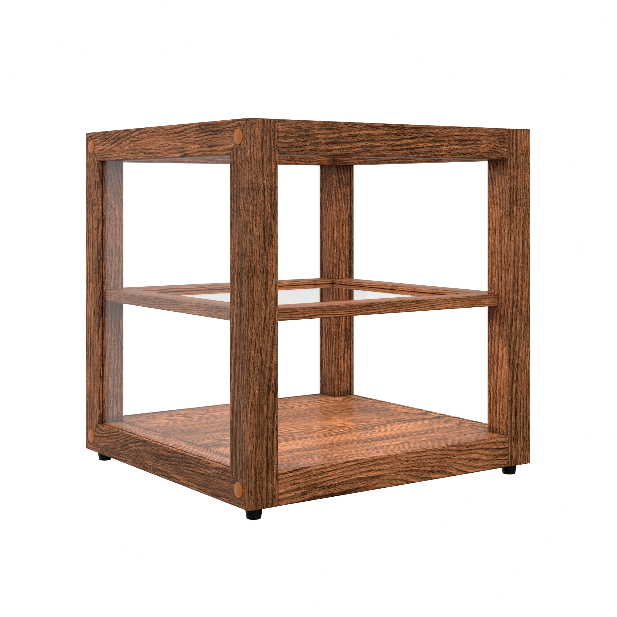 15 in. Artisan Wooden Bakery Display Square Case, 1 cu. ft., Dark Wood KMBDW15D, product image 8 of 13