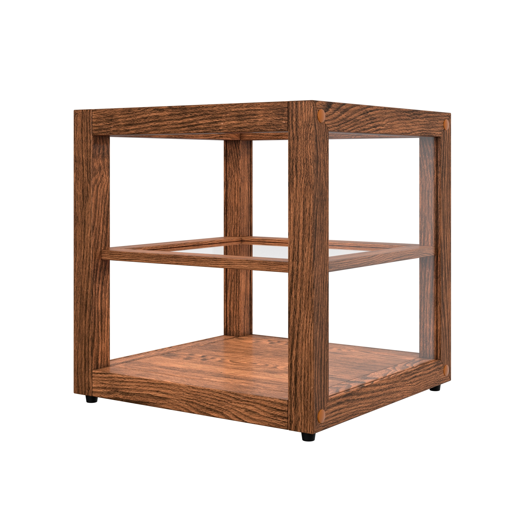 15 in. Artisan Wooden Bakery Display Square Case, 1 cu. ft., Dark Wood KMBDW15D, product image 9 of 13
