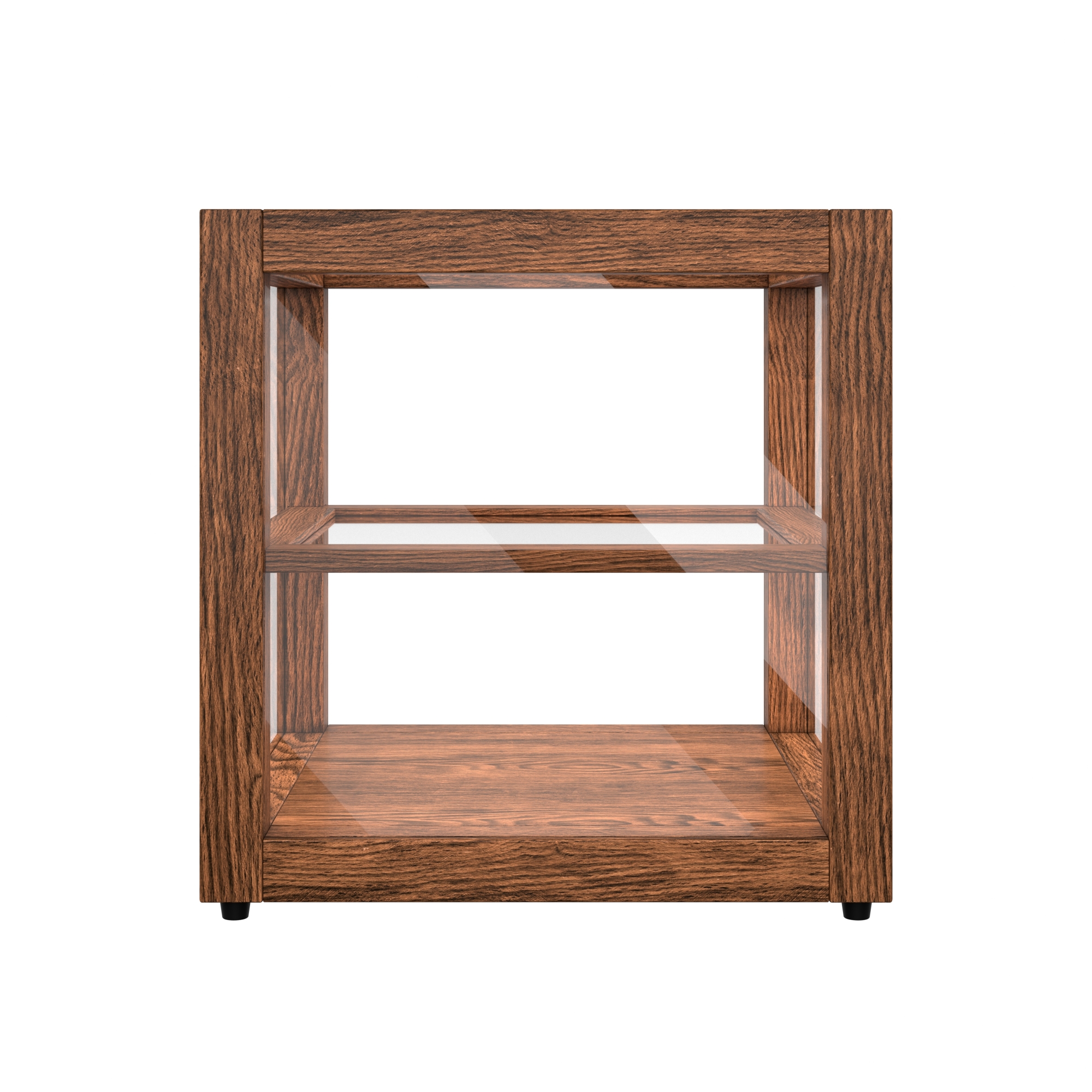 15 in. Artisan Wooden Bakery Display Square Case, 1 cu. ft., Dark Wood KMBDW15D, product image 10 of 13