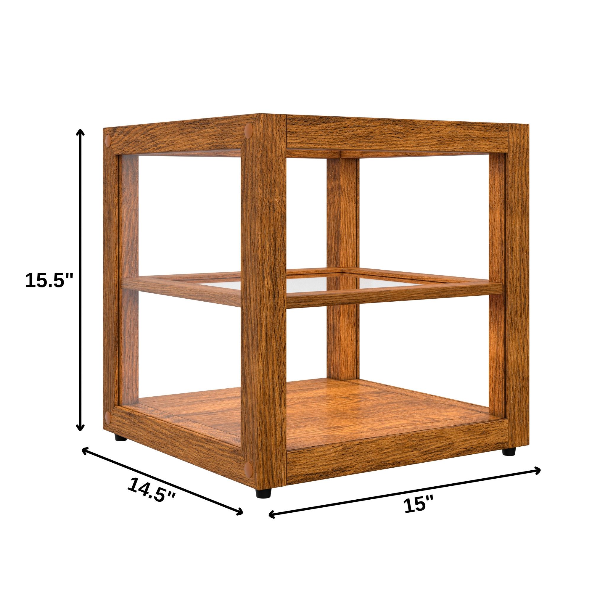 15 in. Artisan Wooden Bakery Display Square Case, 1 cu. ft., Light Wood KMBDW15L, product image 2 of 13