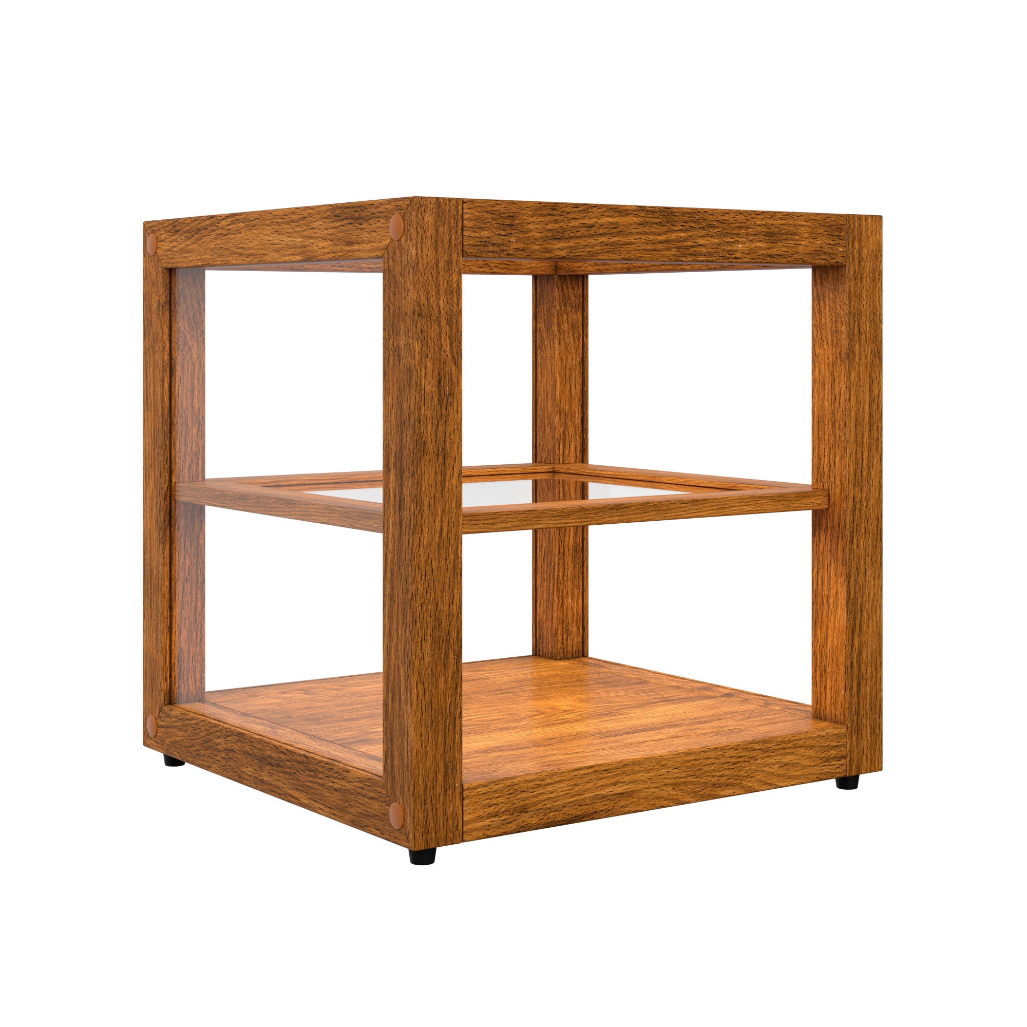 15 in. Artisan Wooden Bakery Display Square Case, 1 cu. ft., Light Wood KMBDW15L, product image 8 of 13