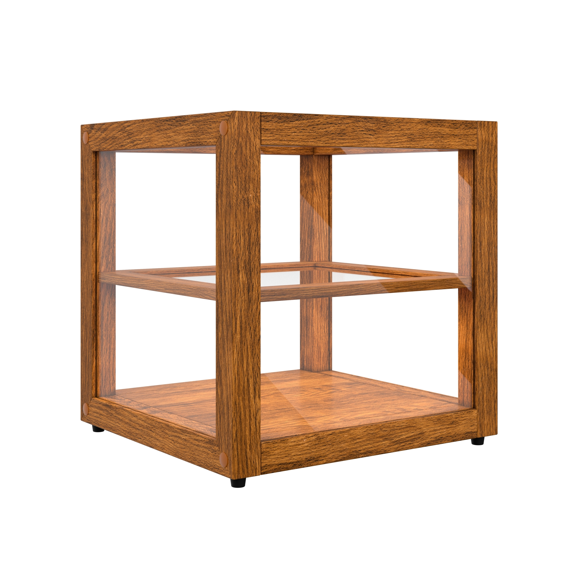 15 in. Artisan Wooden Bakery Display Square Case, 1 cu. ft., Light Wood KMBDW15L, product image 10 of 13