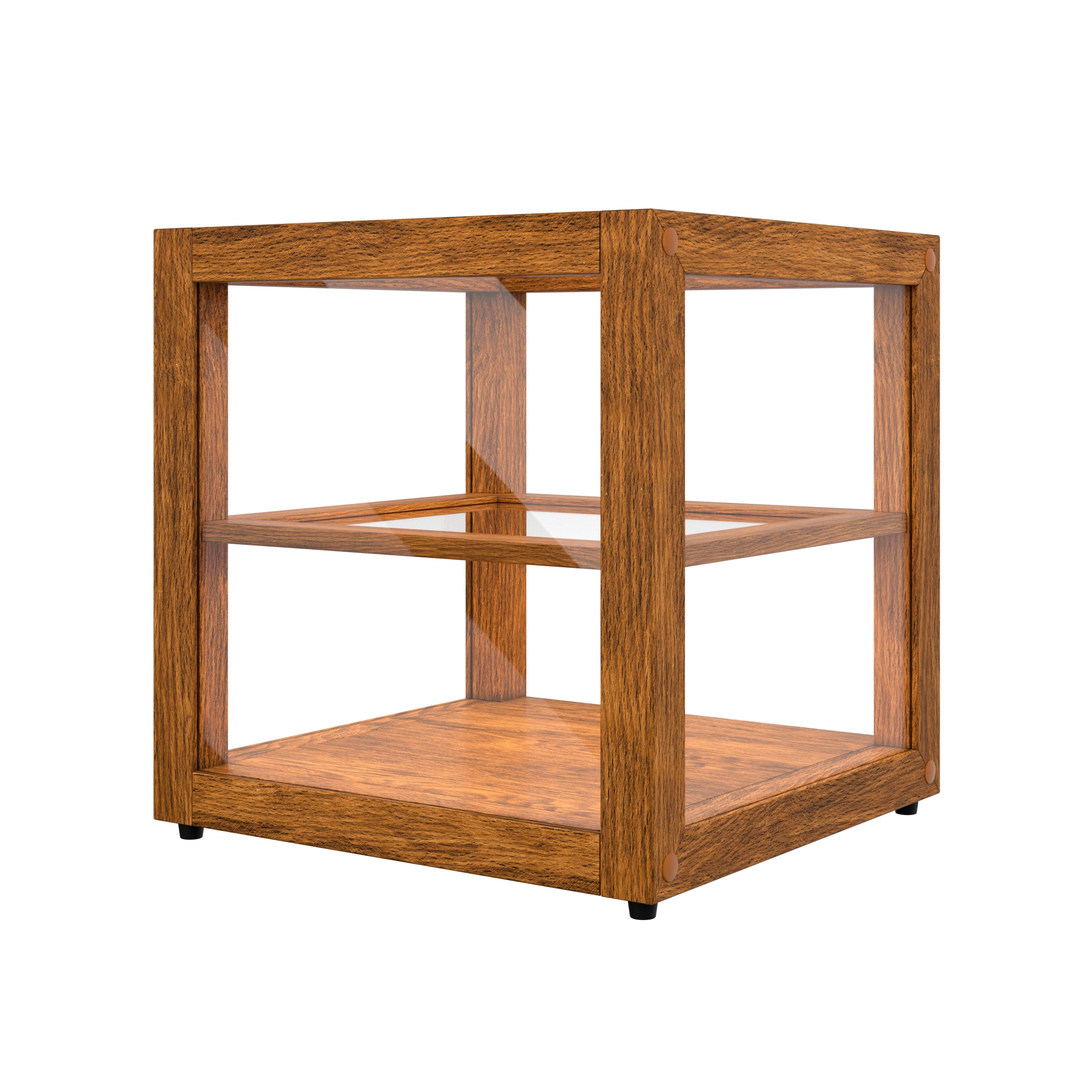 15 in. Artisan Wooden Bakery Display Square Case, 1 cu. ft., Light Wood KMBDW15L, product image 11 of 13