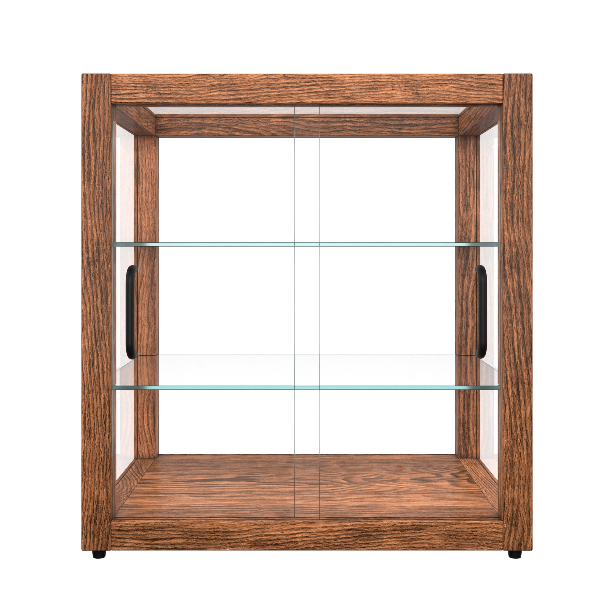 20 in. Artisan Wooden Bakery Square Display Case, 2.5 cu. ft., Dark Wood, 3 Tiers KMBDW20D, product image 7 of 13