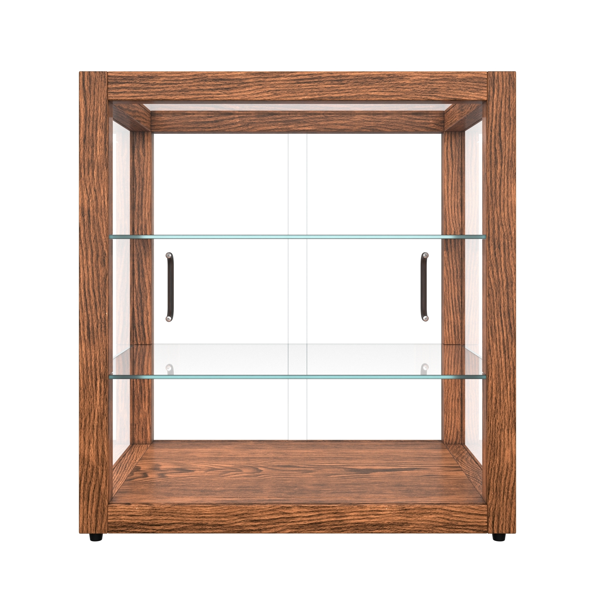 20 in. Artisan Wooden Bakery Square Display Case, 2.5 cu. ft., Dark Wood, 3 Tiers KMBDW20D, product image 12 of 13