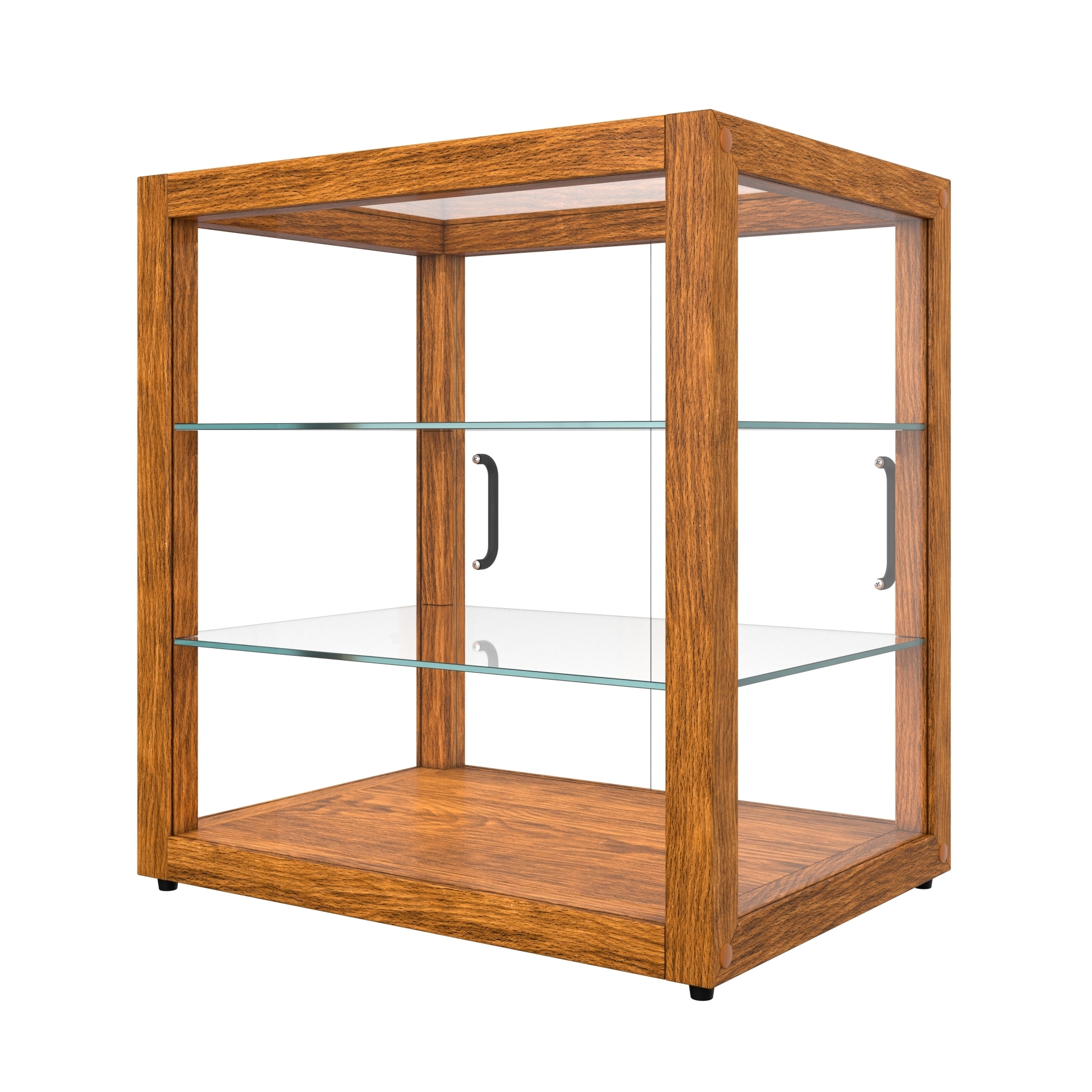 20 in. Artisan Wooden Bakery Square Display Case, 2.5 cu. ft., Light Wood, 3 Tiers KMBDW20L, product image 8 of 13