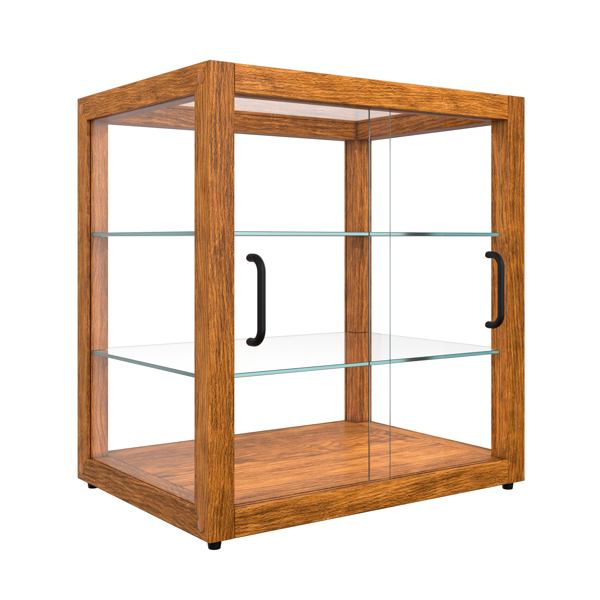 20 in. Artisan Wooden Bakery Square Display Case, 2.5 cu. ft., Light Wood, 3 Tiers KMBDW20L, product image 9 of 13