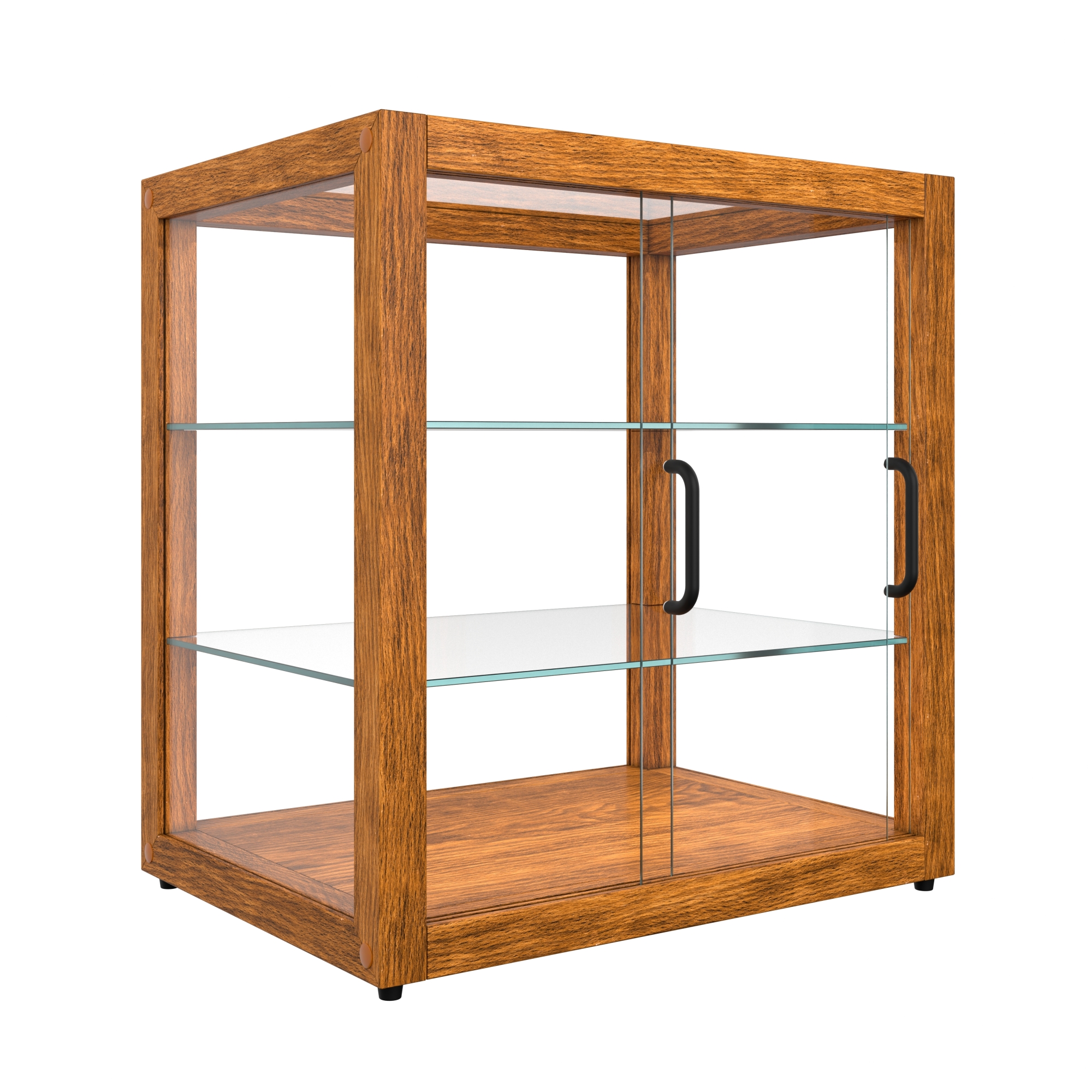 20 in. Artisan Wooden Bakery Square Display Case, 2.5 cu. ft., Light Wood, 3 Tiers KMBDW20L, product image 10 of 13