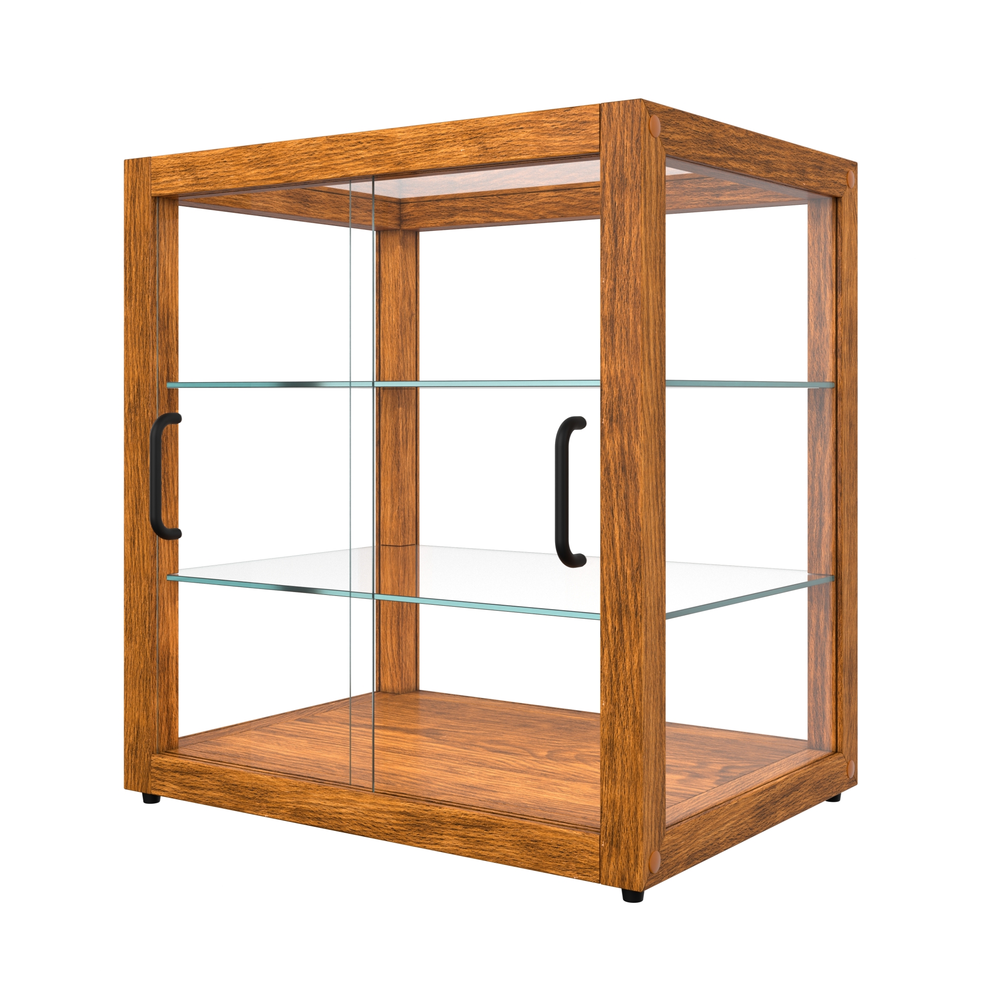 20 in. Artisan Wooden Bakery Square Display Case, 2.5 cu. ft., Light Wood, 3 Tiers KMBDW20L, product image 11 of 13