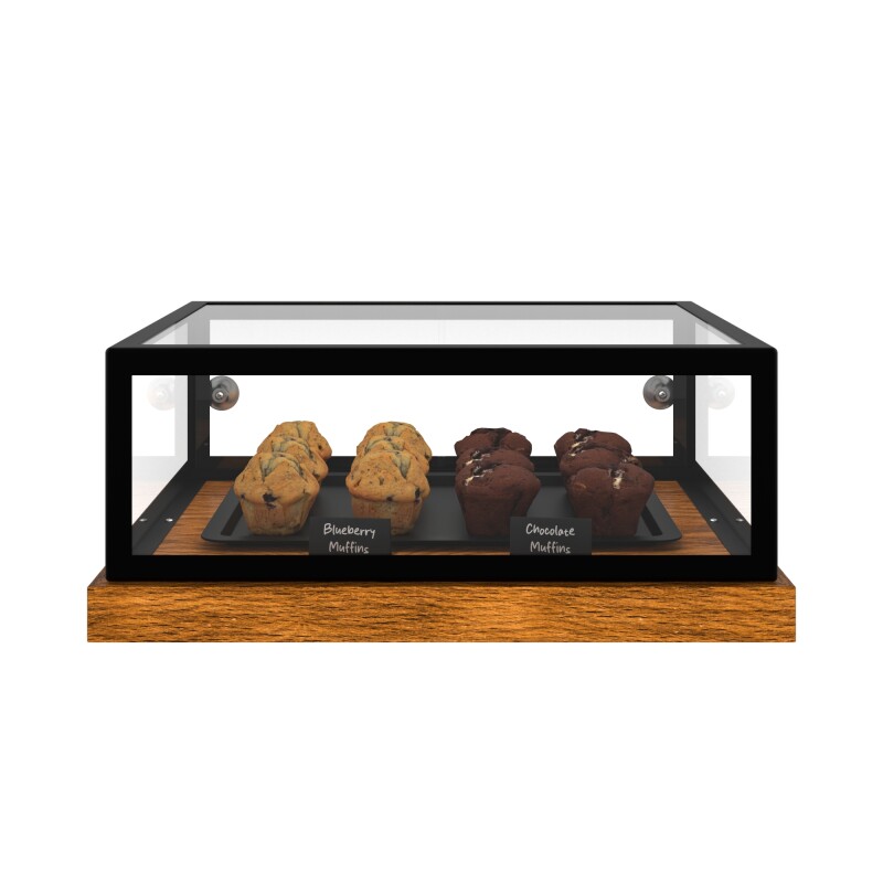 20 in. Wooden and Glass Muffin / Cake Display Case KMBDW20MUF