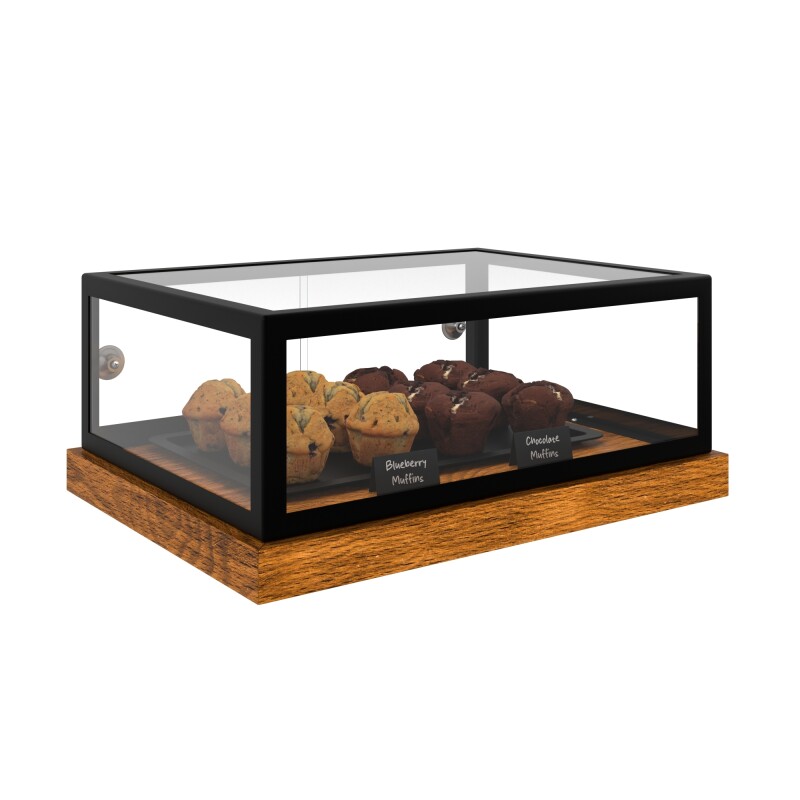 20 in. Wooden and Glass Muffin / Cake Display Case KMBDW20MUF, product image 5 of 13