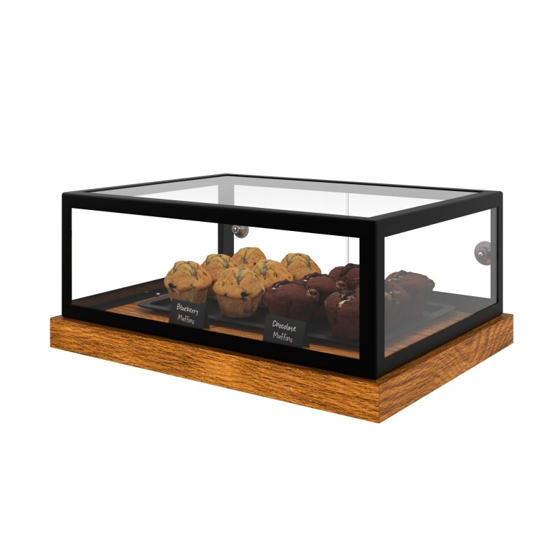 20 in. Wooden and Glass Muffin / Cake Display Case KMBDW20MUF, product image 6 of 13
