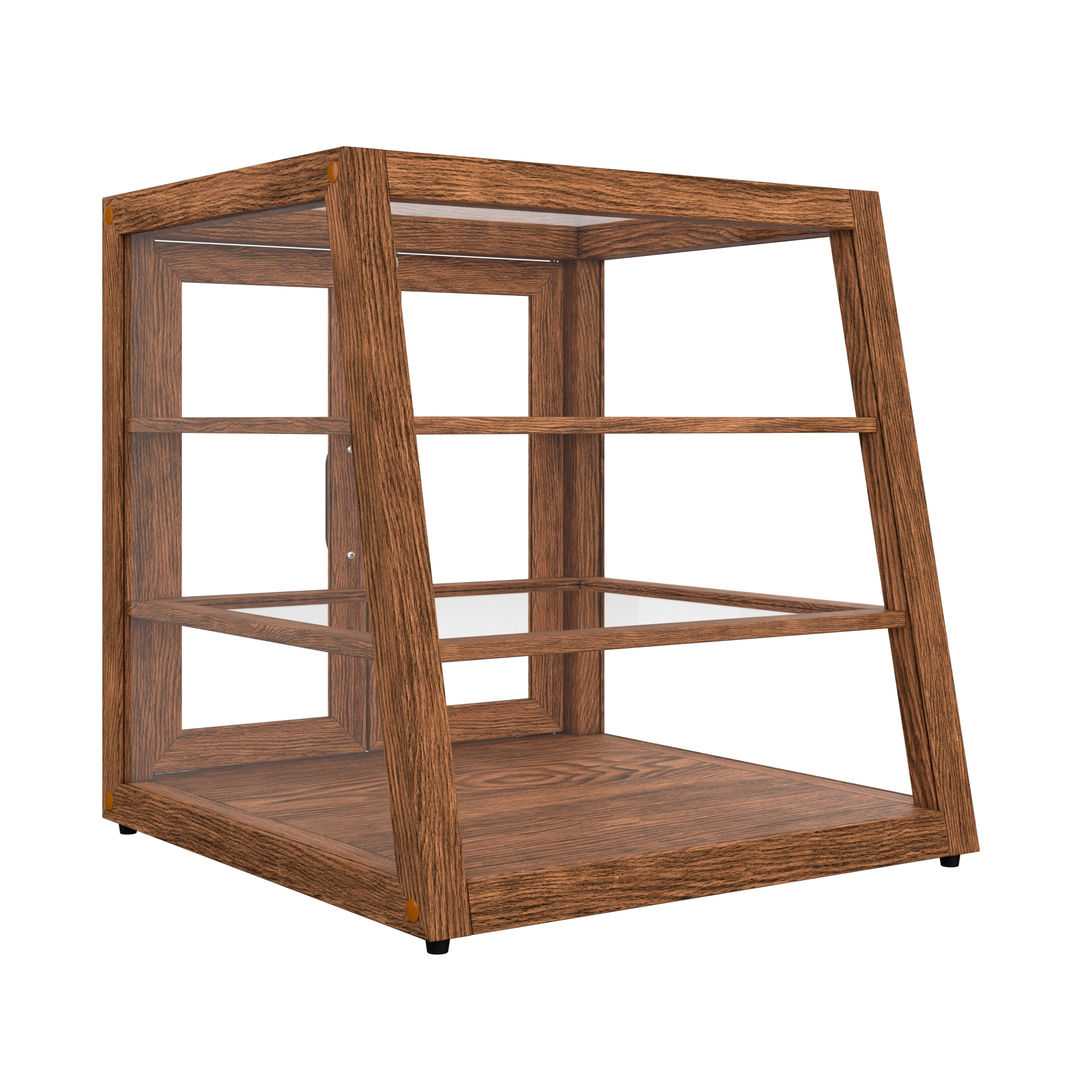 21 in. Artisan Wooden Bakery Display Slanted Case, 3.5 cu. ft., Dark Wood KMBDW21SLD, product image 10 of 13