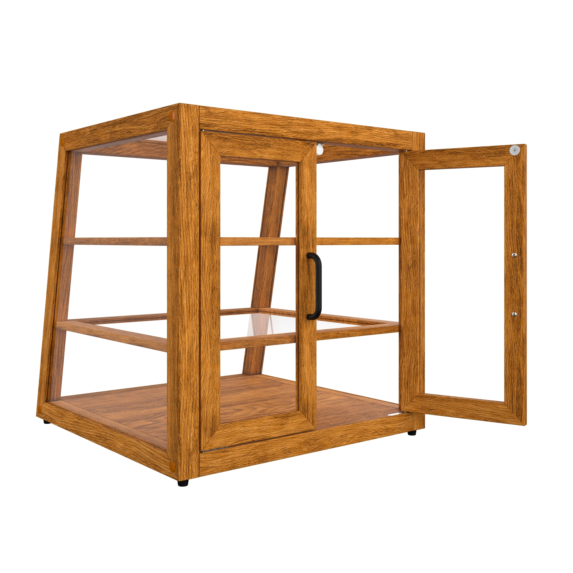 21 in. Artisan Wooden Bakery Display Slanted Case, 3.5 cu. ft., Light Wood KMBDW21SLL, product image 9 of 13