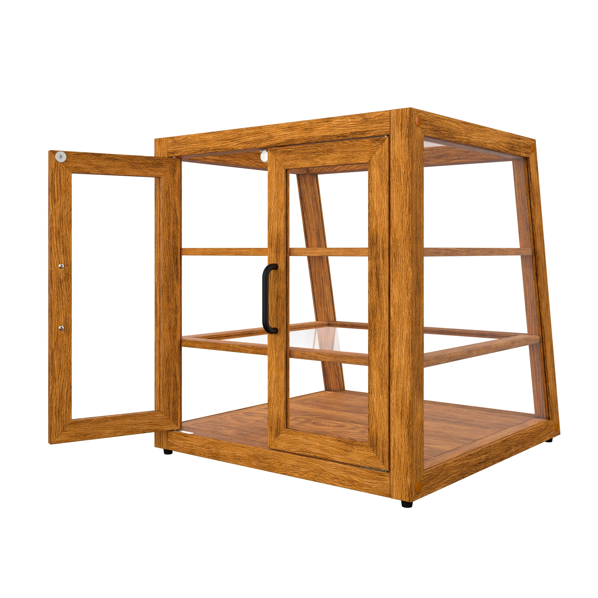 21 in. Artisan Wooden Bakery Display Slanted Case, 3.5 cu. ft., Light Wood KMBDW21SLL, product image 11 of 13