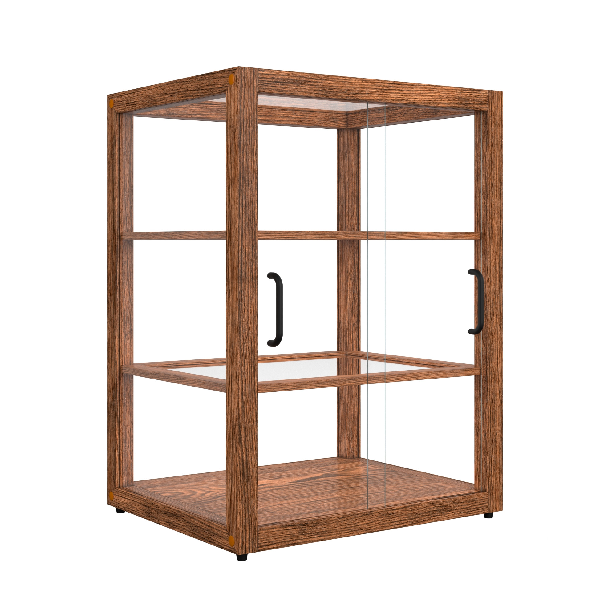 21 in. Artisan Wooden Bakery Display Upright Case, 3.5 cu. ft., Dark Wood KMBDW25D, product image 8 of 13