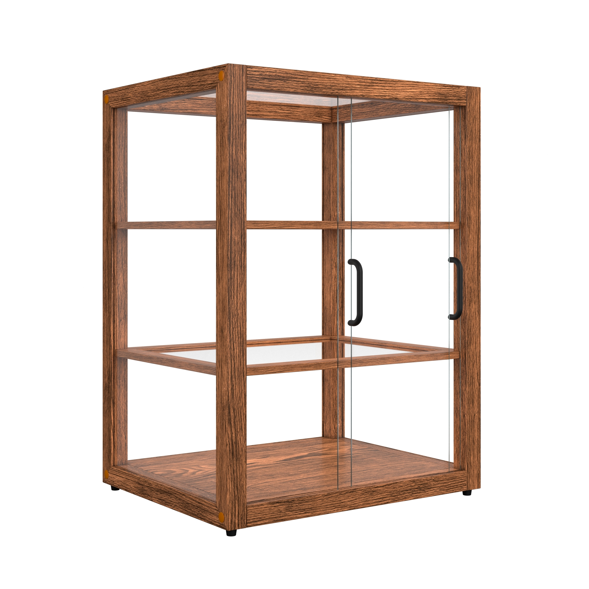 21 in. Artisan Wooden Bakery Display Upright Case, 3.5 cu. ft., Dark Wood KMBDW25D, product image 9 of 13
