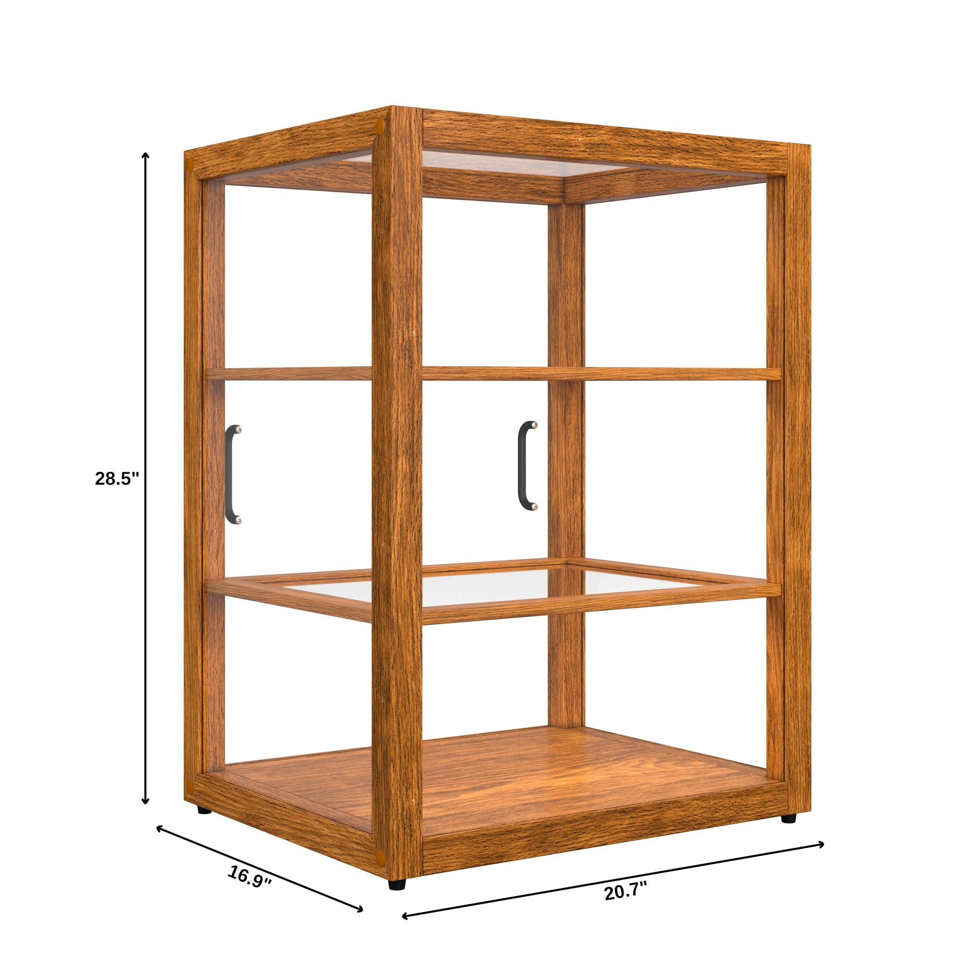 21 in. Artisan Wooden Bakery Display Upright Case, 3.5 cu. ft., Light Wood KMBDW25L, product image 2 of 13