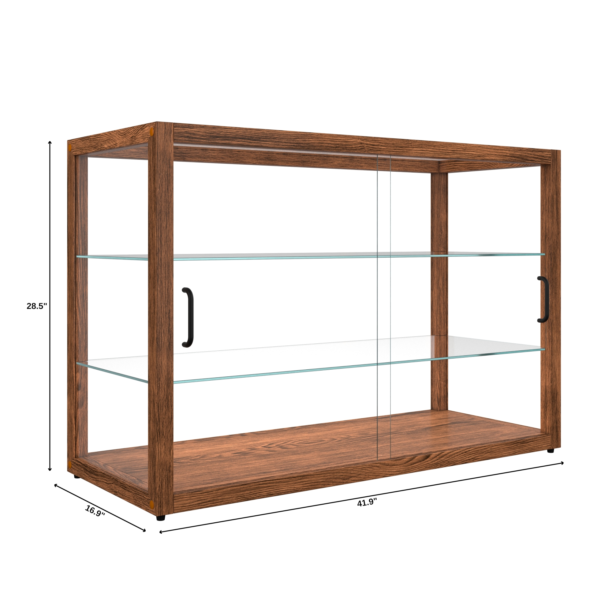 42 in. Artisan Wooden Bakery Display Horizontal Case, 8 cu. ft., Dark Wood KMBDW42D, product image 2 of 13
