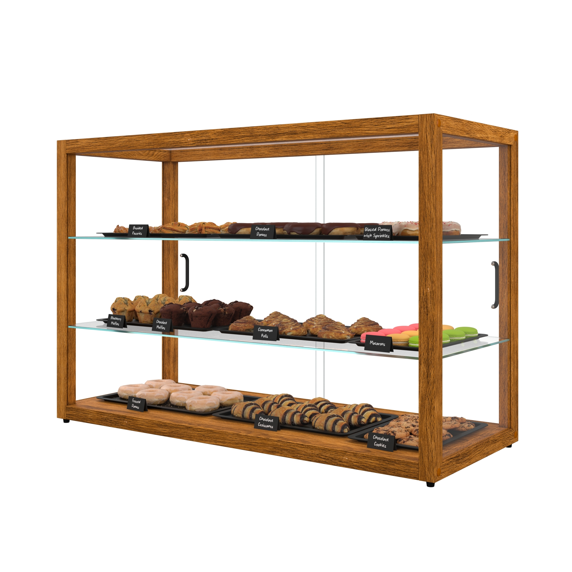 42 in. Artisan Wooden Bakery Display Horizontal Case, 8 cu. ft., Light Wood KMBDW42L, product image 6 of 13