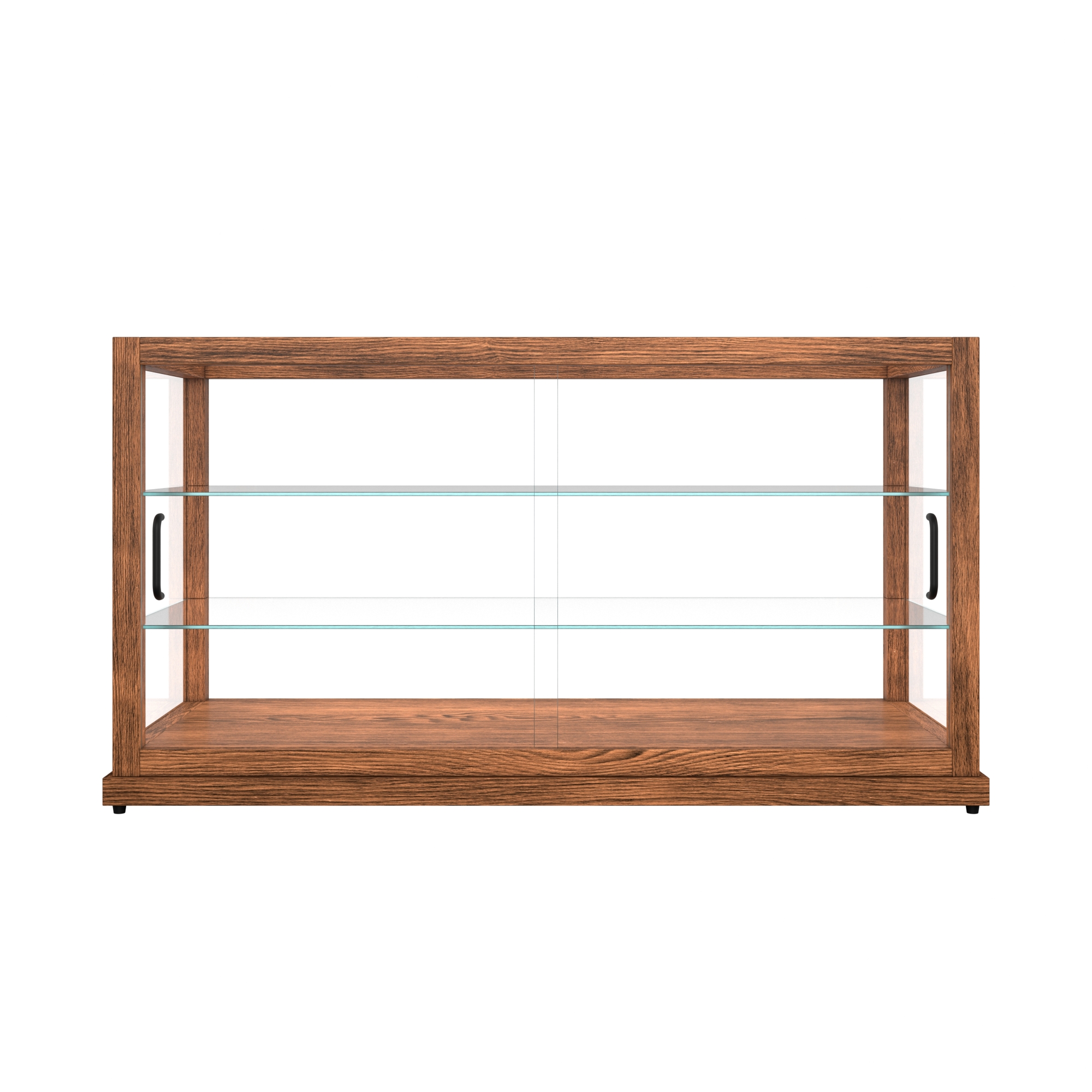 44 in. Artisan Wooden Bakery Display Horizontal Case, 9 cu. ft., Dark Wood KMBDW44D, product image 7 of 13