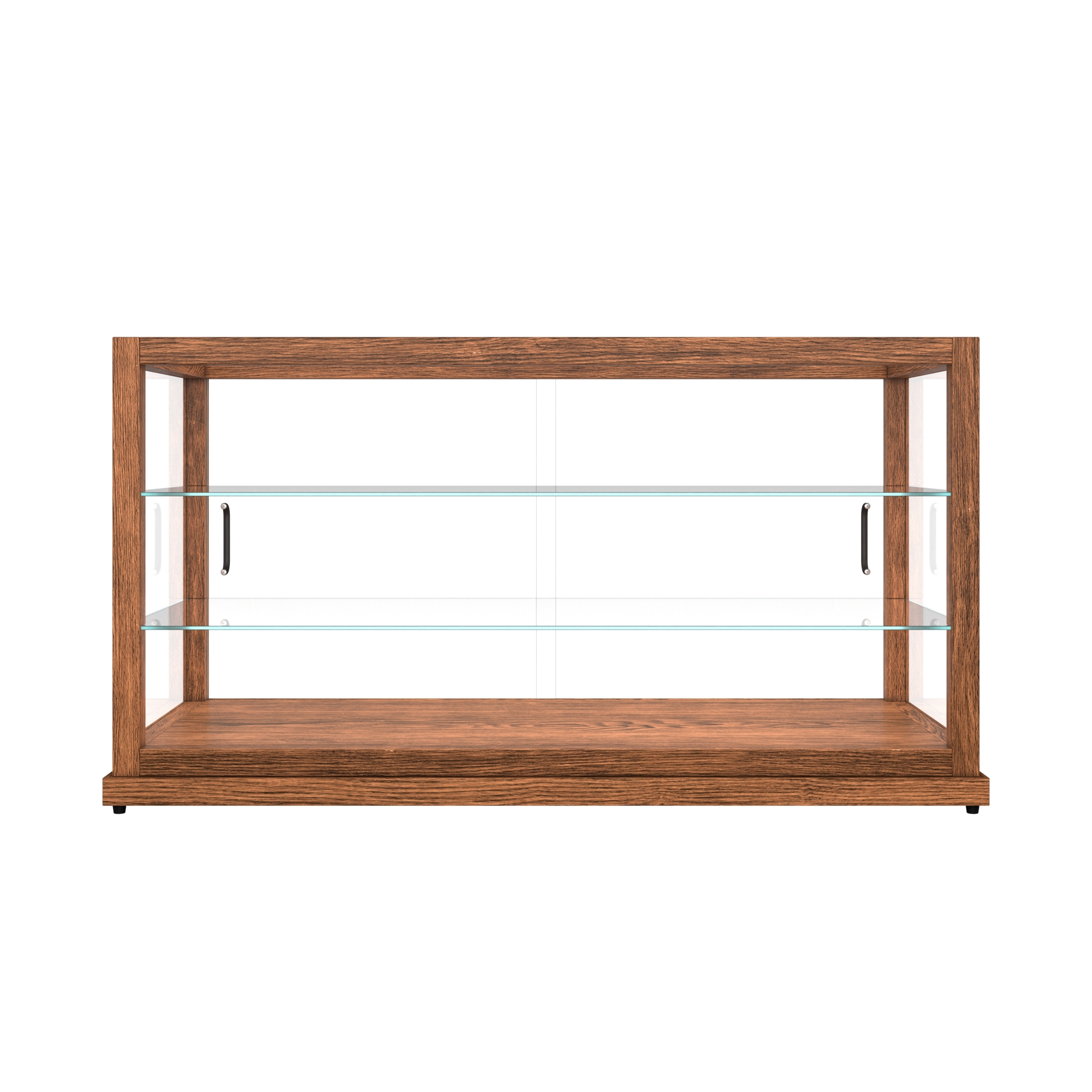 44 in. Artisan Wooden Bakery Display Horizontal Case, 9 cu. ft., Dark Wood KMBDW44D, product image 10 of 13