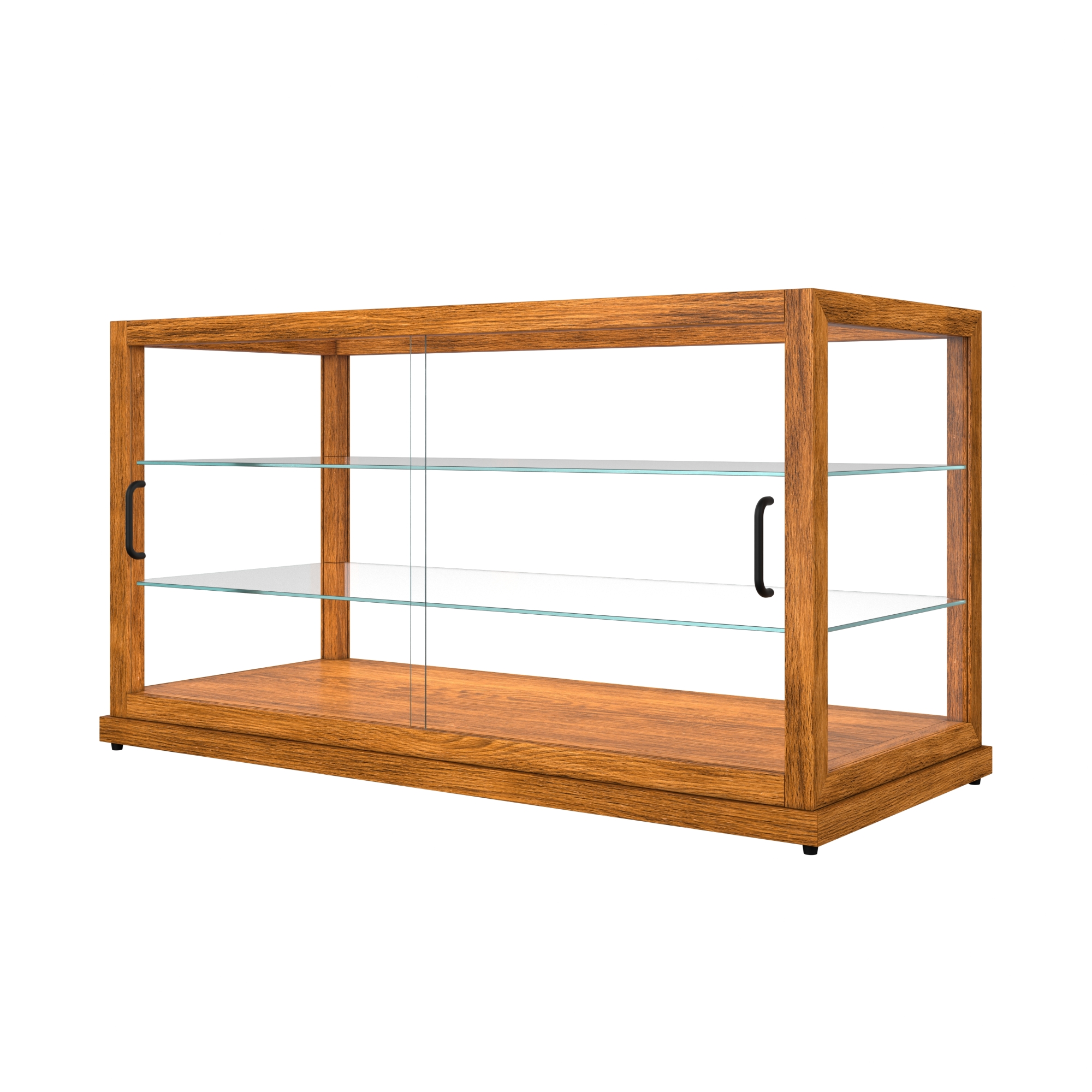 44 in. Artisan Wooden Bakery Display Horizontal Case, 9 cu. ft., Light Wood KMBDW44L, product image 9 of 13