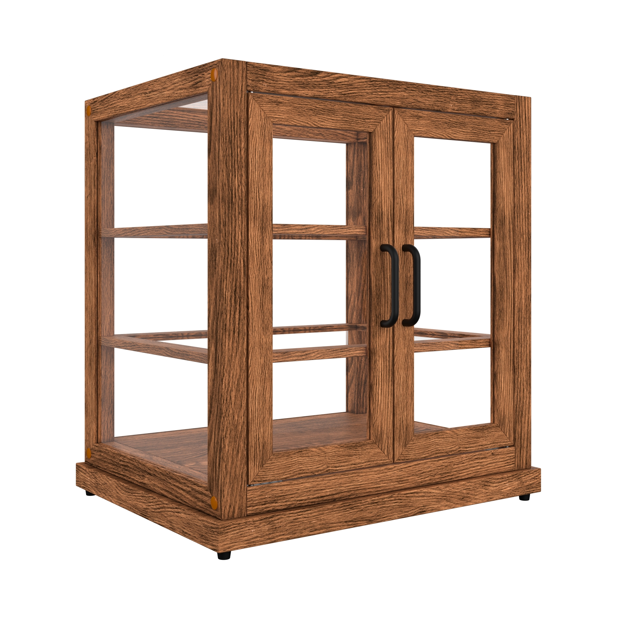 25 in. Artisan Wooden Bakery Display Upright Case, 4 cu. ft., Dark Wood KMBDW4CUD, product image 8 of 13
