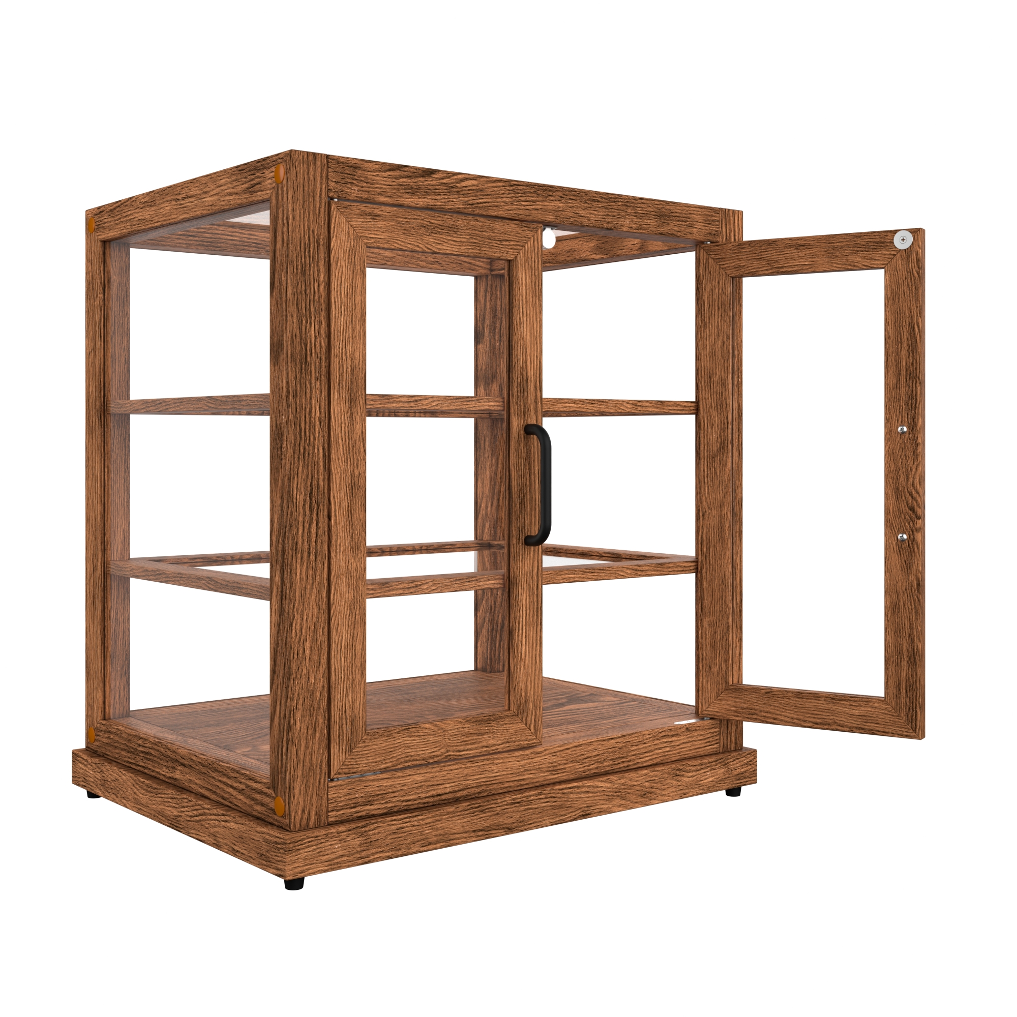 25 in. Artisan Wooden Bakery Display Upright Case, 4 cu. ft., Dark Wood KMBDW4CUD, product image 9 of 13