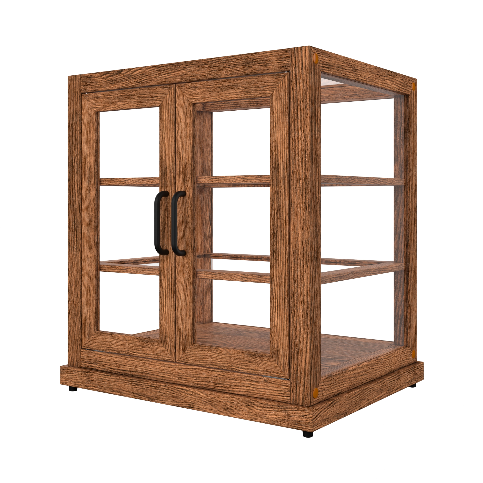 25 in. Artisan Wooden Bakery Display Upright Case, 4 cu. ft., Dark Wood KMBDW4CUD, product image 10 of 13