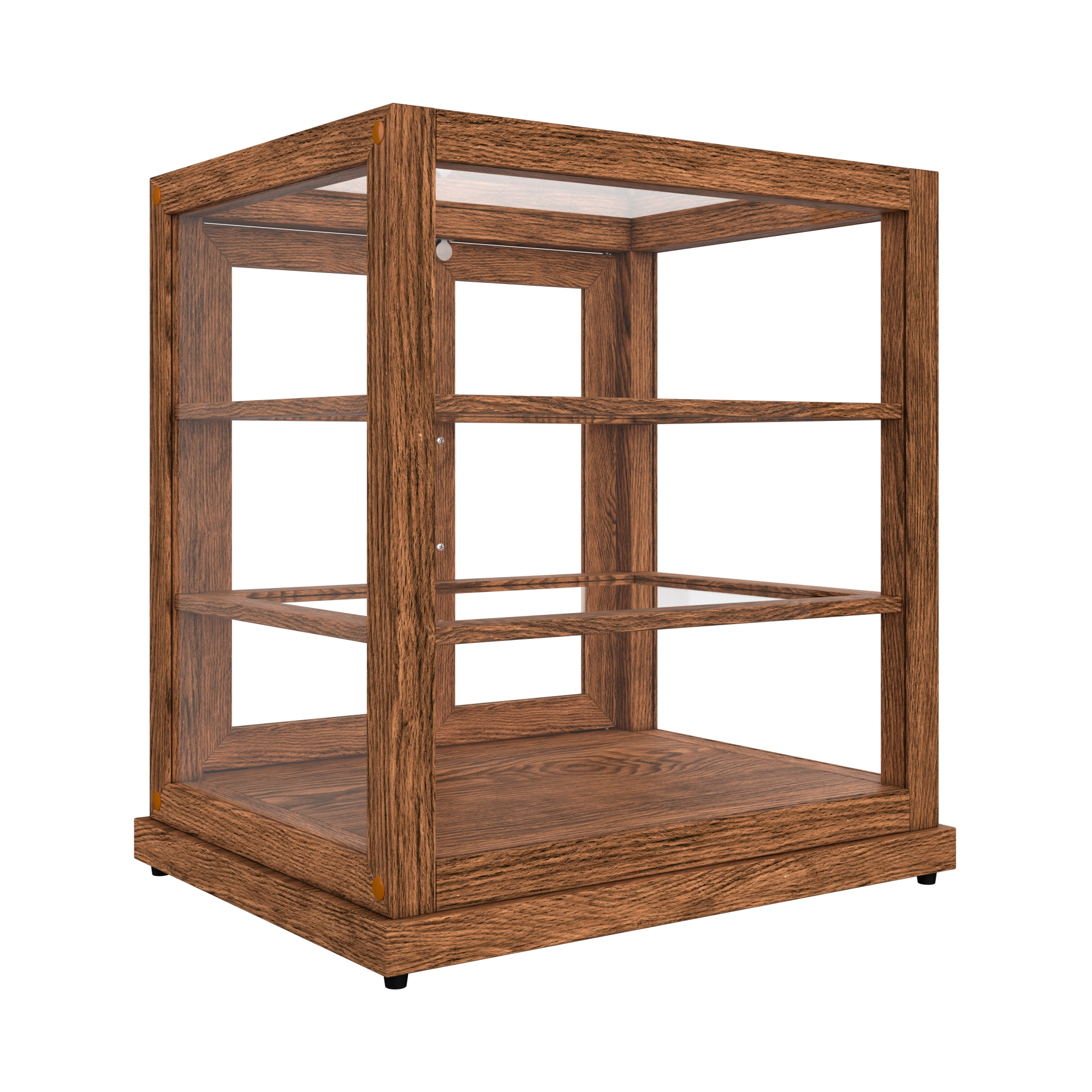 25 in. Artisan Wooden Bakery Display Upright Case, 4 cu. ft., Dark Wood KMBDW4CUD, product image 13 of 13