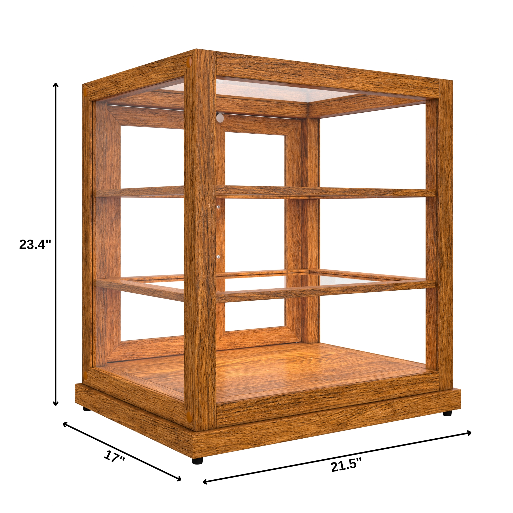 25 in. Artisan Wooden Bakery Display Upright Case, 4 cu. ft., Light Wood KMBDW4CUL, product image 2 of 13