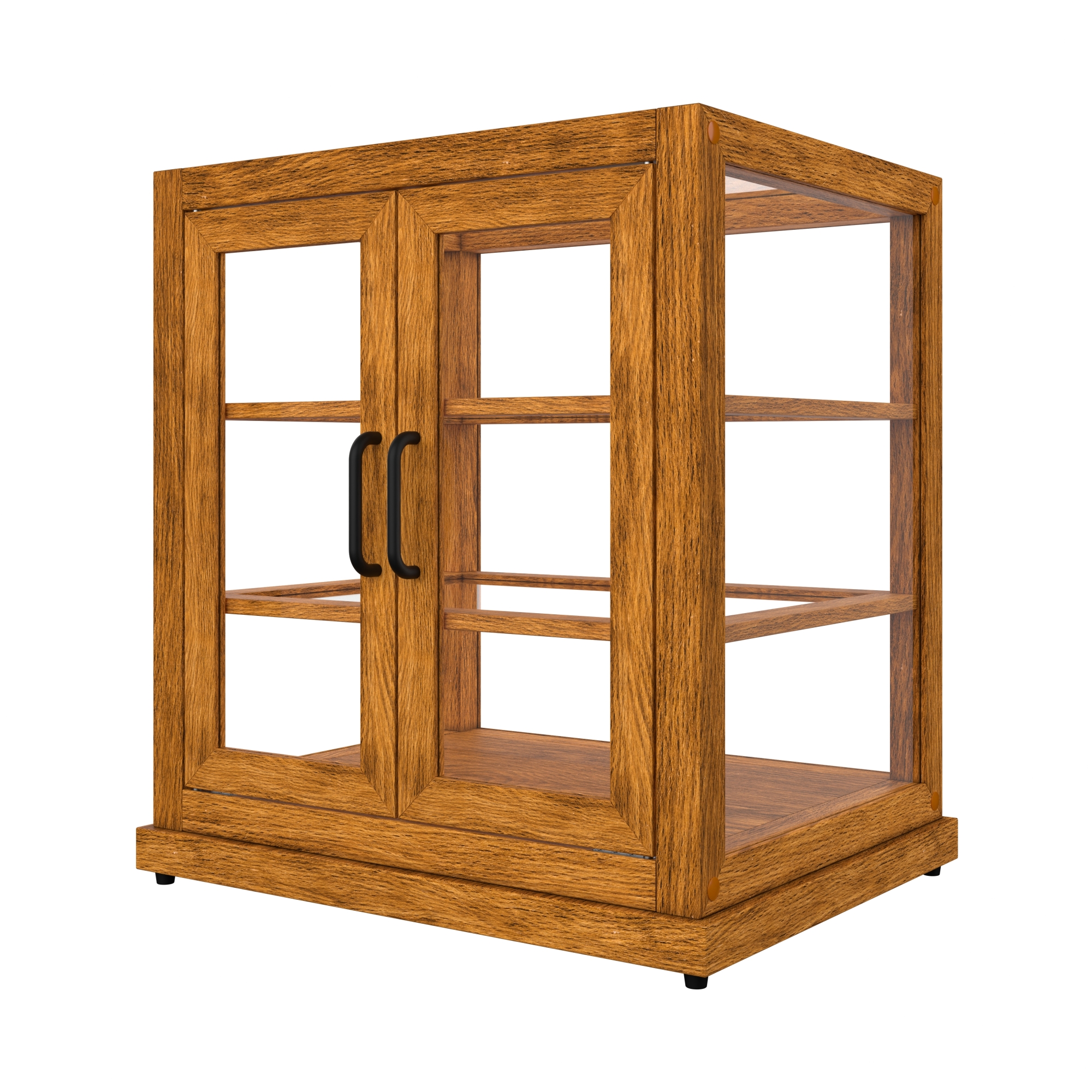 25 in. Artisan Wooden Bakery Display Upright Case, 4 cu. ft., Light Wood KMBDW4CUL, product image 10 of 13