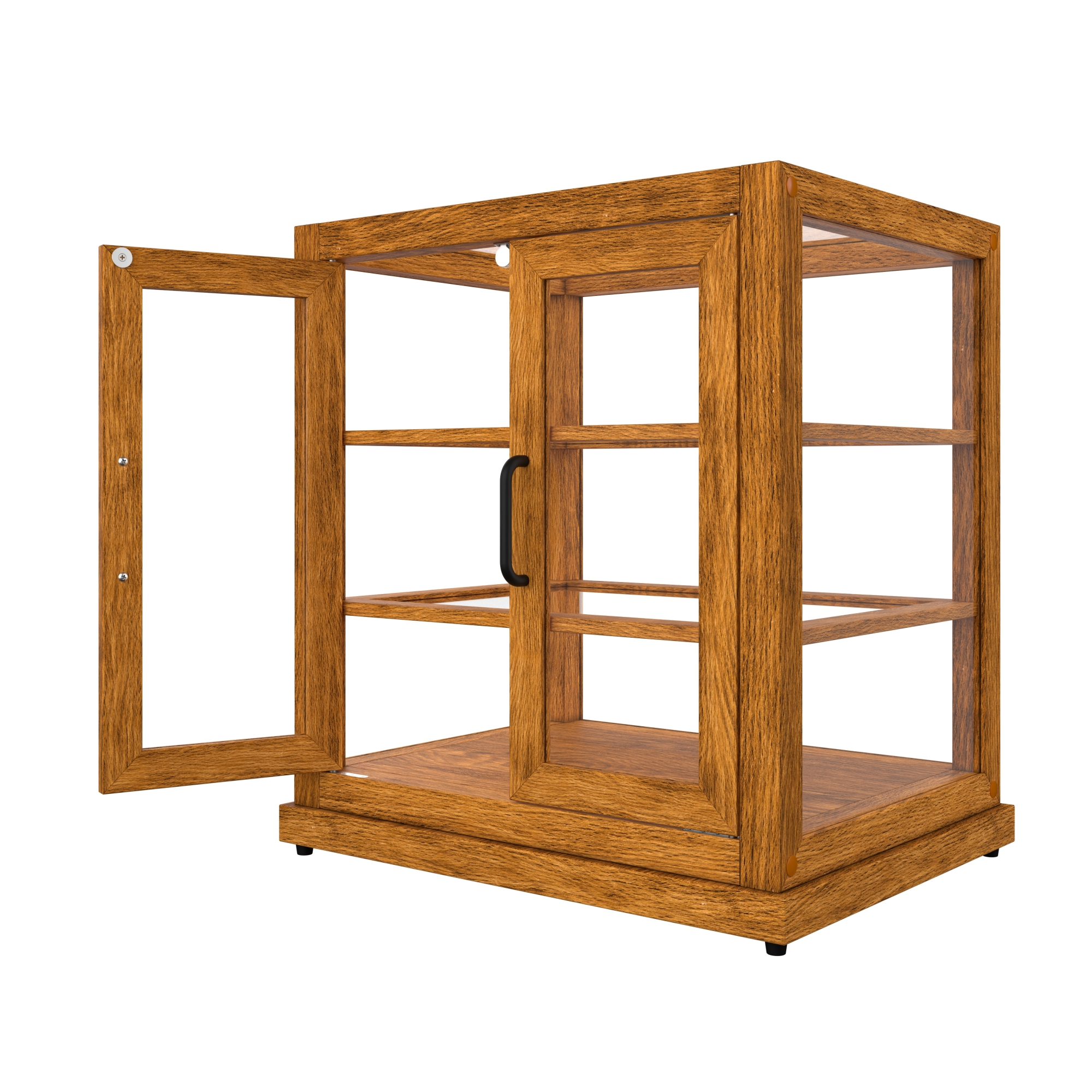 25 in. Artisan Wooden Bakery Display Upright Case, 4 cu. ft., Light Wood KMBDW4CUL, product image 11 of 13