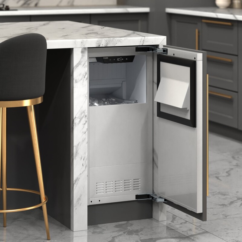 Reserve 15 in. Residential Panel Ready Ice Maker 57 lbs/24hr in Stainless-Steel KMBIM57PR, product image 7 of 13