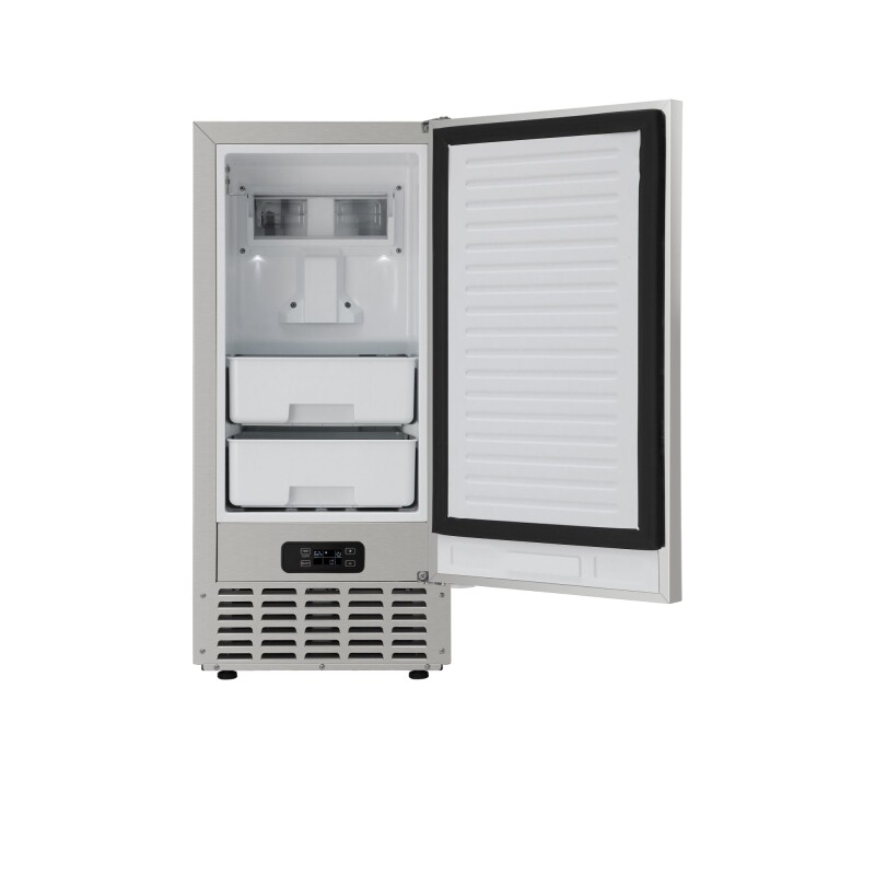 15 in. Built-in Residential Pearl Ice Nugget Maker, 66lb /day with Drain Pump in Stainless-Steel KMBIM66NSS