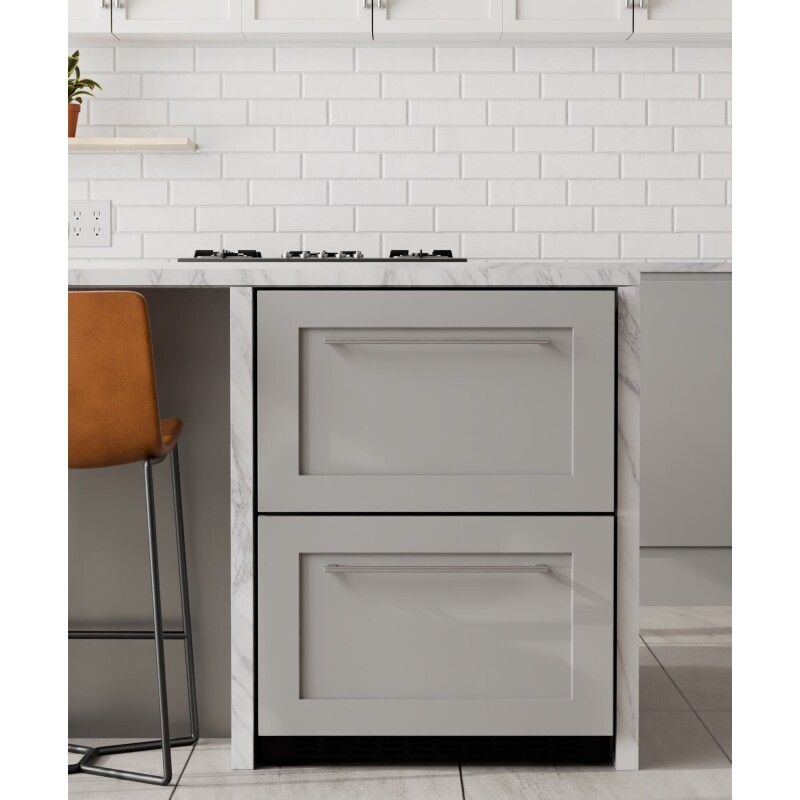 23 in. Panel Ready Two-Drawer Refrigerator and Freezer KMBIR1D1FPR, product image 6 of 11