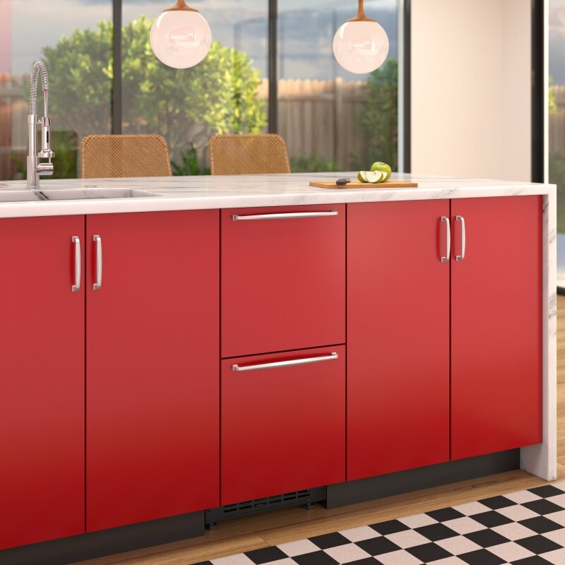 15 in. Panel Ready Built-in Double Refrigerator, Frost-Free Undercounter Fridge with Digital Temperature Control and Stainless-Steel Drawers KMBIR2D15PR, product image 5 of 13