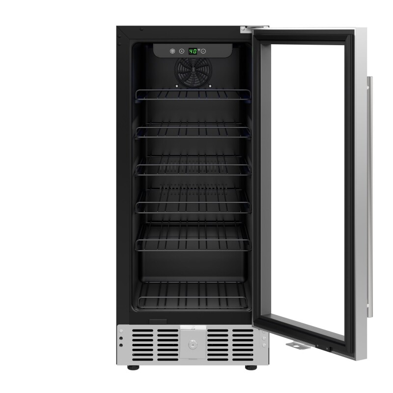 15 in. Small Stainless Steel, Glass-Door Built-In Refrigerator and Beverage Cooler, 3 cu. ft KMBIR3CGD, product image 7 of 11