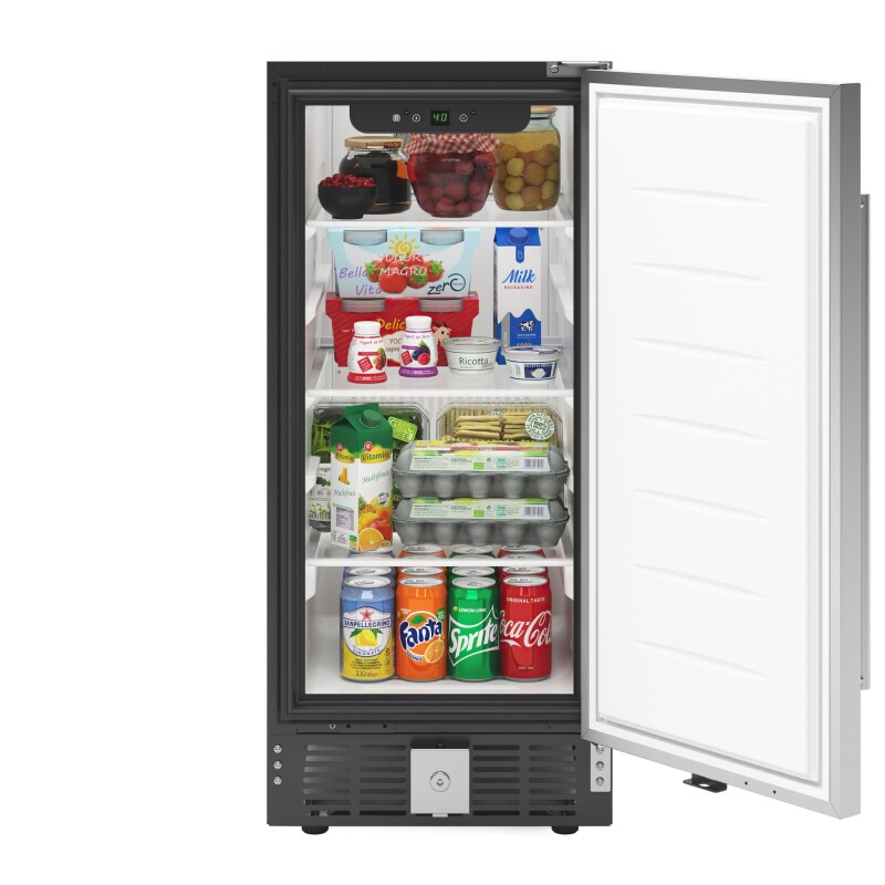 15 in. Small Stainless Steel Built-In Refrigerator and Beverage Cooler, 3 cu. ft KMBIR3CSS, product image 5 of 10